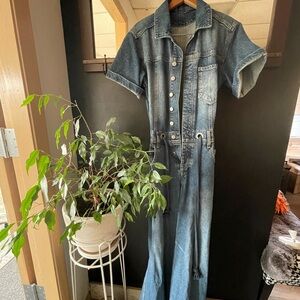 Free People Denim Jumpsuit